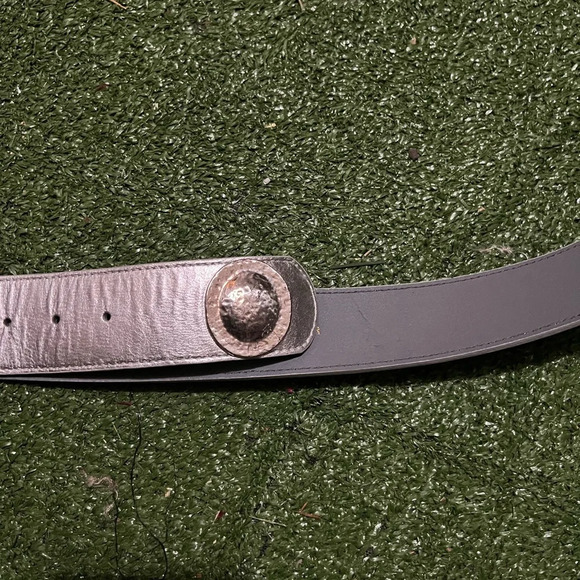 Chico's Silver Belt with Textured Metal Details - Picture 5 of 5